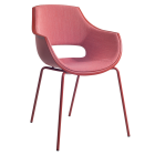 Sessel Opal-ML Pro hellrot, rotes Gewebe