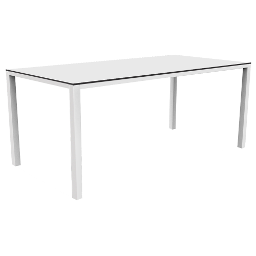 Tisch Papatya Maxima 214x99x75 mattweißer Sockel, weiße Tischplatte 1050