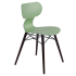 Stuhl Papatya Yugo-S Wox grün, Beine aus Buche Wenge lackiert