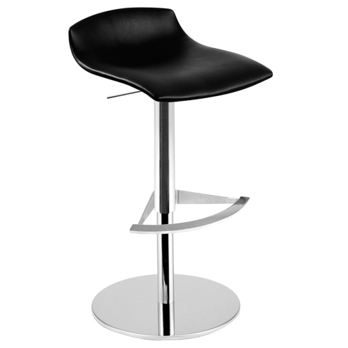 Barhocker Papatya X-Treme BD Platte Kunstleder schwarz, Chrombein höhenverstellbar