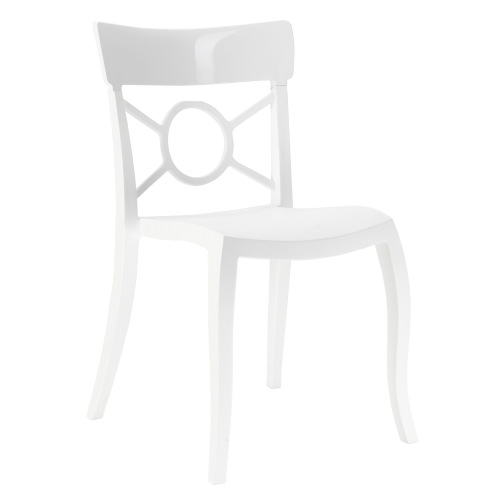 Papatya Opera-S Stuhl weißer Stuhlsitz , Oberteil weiß 