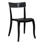 Papatya Hera-S Stuhl schwarzer Stuhlsitz, Oberteil transparent grau