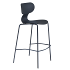 Barstuhl Papatya Yugo-S Bar schwarzer Sitz, schwarze Metallbeine