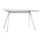 Tisch Papatya Tower 209 119x79x75 weiße Beine, weiße Tischplatte 1050M