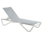 Papatya Wave Sonnenliege weiß 01, Material grau 5374