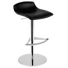 Barhocker Papatya X-Treme BD Platte Kunstleder schwarz, Chrombein höhenverstellbar