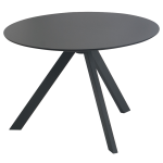 Tisch Papatya Tower 206 d59x50 schwarze Beine, schwarze Tischplatte 1049M