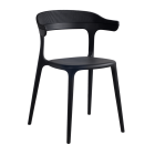 Papatya Luna Sessel-Stripe schwarzer Stuhlsitz, Oberteil Schwarz 