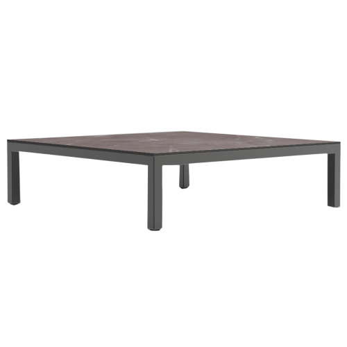 Papatya Slim Sofa Set Beelltisch 74x74x21 anthrazit, botanischer Tisch