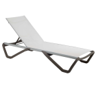 Papatya Wave Sonnenliege grau-braun 61, Material weiß 5001