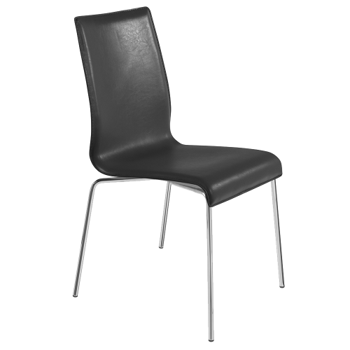 Stuhl Papatya ICON SD schwarzes Kunstleder