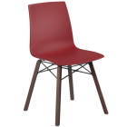 Papatya X-Treme S Wox Pro Iroko-Stuhl, mattroter Backstein, Beine aus Iroko-Holz