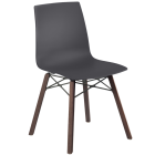 Papatya X-Treme S Wox Pro Iroko-Stuhl, Anthrazit matt, Beine aus Iroko-Holz