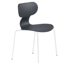 Papatya Yugo-S Stuhl anthrazitgrau, Sesselbeine Elektrophoretische Abscheidung weiß 