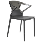 Papatya Ego-K Sessel anthrazitgrau Stuhlsitz, Oberteil transparent grau Papatya Ego-K Sessel anthrazitgrau Stuhlsitz, Oberteil transparent grau