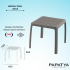 Papatya Wave Sonnenliege Tisch grau-braun