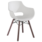 Sessel Papatya Opal Wox Pro Iroko weiß, Beine aus Irokoholz