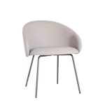 Sessel Papatya Glera-K ML beiges Kunstleder, graubraun lackierte Metallbeine Sessel Papatya Glera-K ML beiges Kunstleder, graubraun lackierte Metallbeine