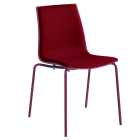 Stuhl mit weichem Kissen X-Treme S Pro Soft dunkelroter Stoff dunkelrot, Metallbeine dunkelrot