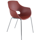 Papatya Opal-ML PRO Sessel dunkelrot, Sesselbeine chrome