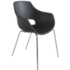 Papatya Opal-ML PRO Sessel anthrazitgrau, Sesselbeine chrome