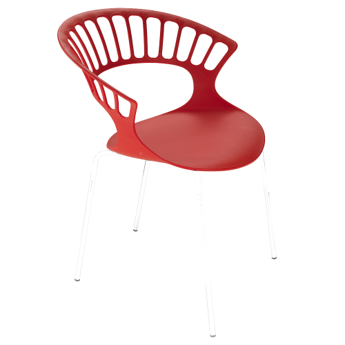 Papatya Tiara Sessel rot, Basis Elektrophoretische Abscheidung weiß 