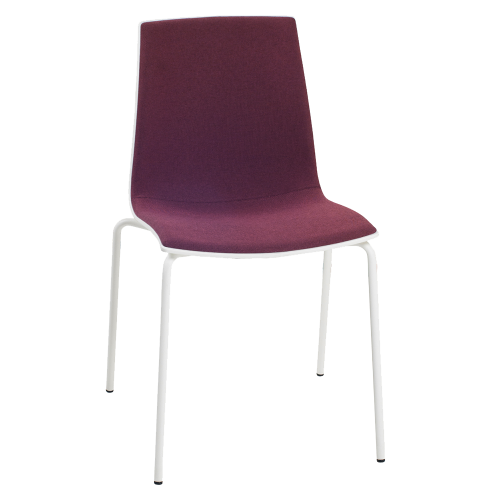 Stuhl mit Sitzkissen Papatya X-Treme S Pro Soft weiß, Era Gewebe CSE17