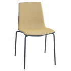 Stuhl mit weichem Kissen X-Treme S Pro Soft anthrazit Stoff gelb, Metallbeine anthrazit