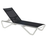 Papatya Wave Sonnenliege weiß 0 1, Material anthrazitgrau 5700
