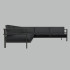 Sofa Papatya Loca LS 3+3 anthrazit, Stoff anthrazit