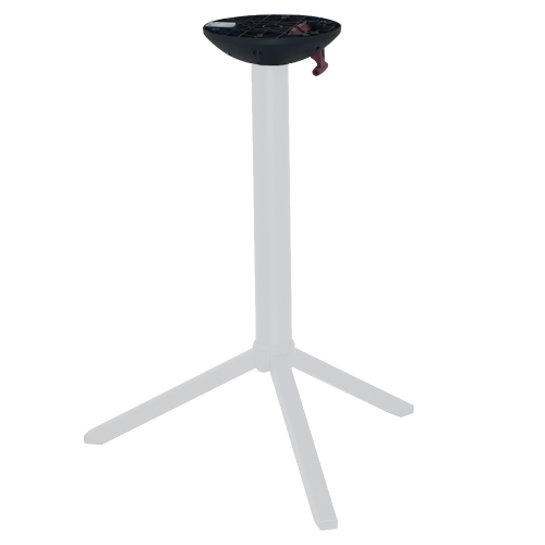 Tischgestell Papatya Time 311 aus Metall mit einem weißen Klappmechanismus