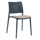 Stuhl mit Sitzkissen Joy-S anthrazitgrau Era Gewebe CSE01