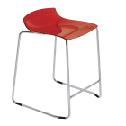 Papatya X-Treme Sled Barhocker transparent rot