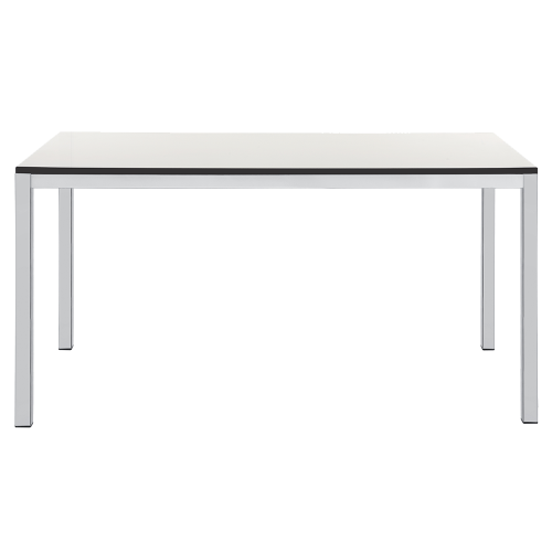 Papatya Idea Tisch 139x79x75 weißer Sockel, weiße Tischplatte