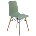 Papatya X-Treme S Wox Pro Stuhl, Reseda grün, Beine aus Buchenholz