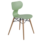 Stuhl Papatya Yugo-S Wox  grün, Beine Buche natur lackiert