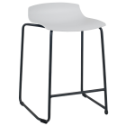 Barhocker Papatya X-Treme Sled Pro ist weiß, Beine sind schwarz