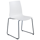 Stuhl Papatya X-Treme S Sled Pro ist weiß, die Beine sind schwarz