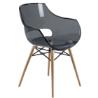 Papatya Opal Sessel-Wox transparent grau, Material Buchenholz