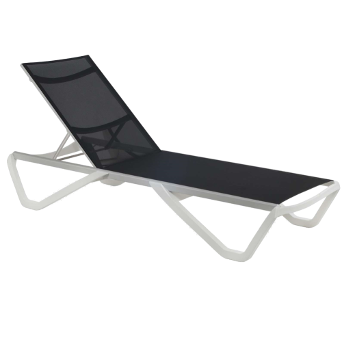 Papatya Wave Sonnenliege weiß 0 1, Material anthrazitgrau 5700