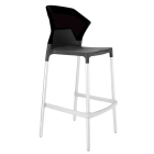 Papatya Ego-S Barhocker anthrazitgrau Stuhlsitz, Oberteil Schwarz 