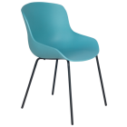 Stuhl Papatya Globe-S ML ist aquablau, Beine sind schwarz