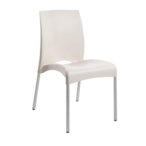 Papatya Vital-S Stuhl elfenbein Farbe 21 Stuhlbeine aus Aluminium