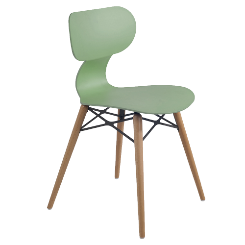 Stuhl Papatya Yugo-S Wox  grün, Beine Buche natur lackiert
