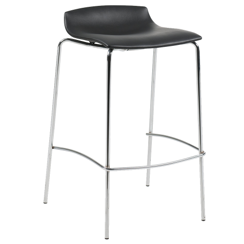 Barhocker Papatya X-Treme BSSD Platte aus schwarzem Kunstleder