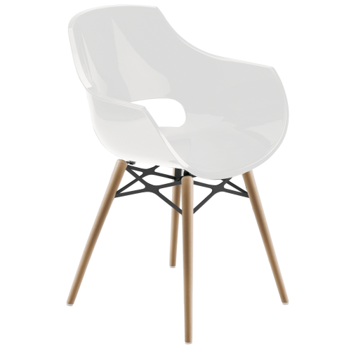 Papatya Opal Sessel-Wox weiß, Material Buchenholz