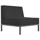 Sofa Papatya Slim Sofagarnitur Hauptmodul (A) anthrazit, Stoff anthrazit