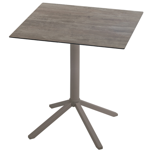 Tischgestell Papatya Time 306 aus Metall mit einem grau-braunen Klappmechanismus