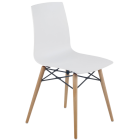 Papatya X-Treme Wox Pro Stuhl weiß , Sesselbeine Buchenholz