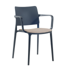 Sessel mit Sesselkissen Joy-K anthrazitgrau Era Gewebe 12892